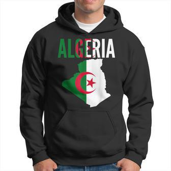 Algerian Algeria Country Map Flag Hoodie | Mazezy