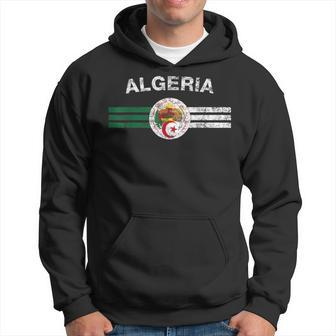 Algerian Flag Algerian Emblem & Algeria Flag Hoodie | Mazezy