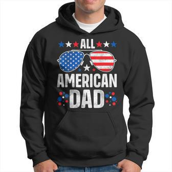 All American Dad 4Th Of July Fathers Day Sunglasses Family Hoodie - Monsterry