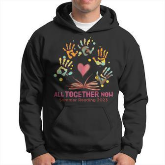 All Together Now Summer Reading 2023 Handprints And Hearts Hoodie | Mazezy DE