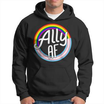 Ally Af Trans Flag Love Equality Lgbt Pride Flag Love Gay Hoodie | Mazezy