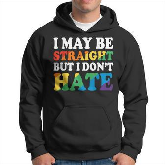 Ally - I May Be Straight But I Dont Hate Hoodie | Mazezy