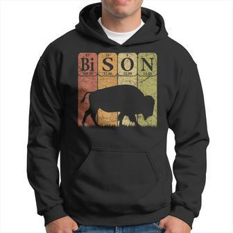 American Bison Periodic Table Elements Buffalo Retro  Hoodie