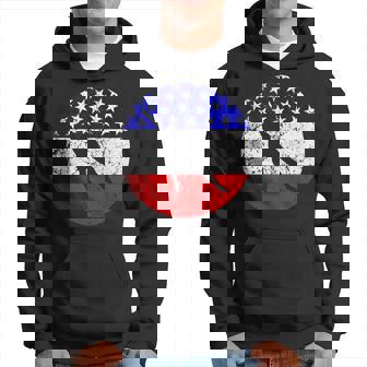 American Flag Speed Skating Vintage Retro Speed Skater Hoodie | Mazezy