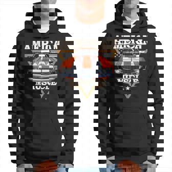 American Flag Vintage Muscle Car Hot Rod And Muscle Car Hoodie | Mazezy