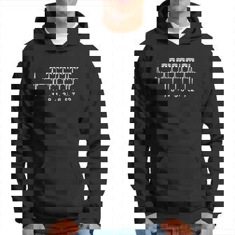American Muscle V 8 Car Engine 18436572 Heart Beat Ecg Hoodie | Mazezy