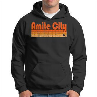 Amite City Louisiana Retro 80S Style Hoodie | Mazezy