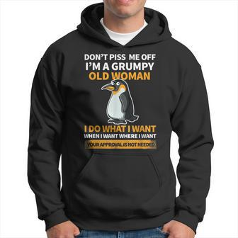 Angry Penguin Im A Grumpy Old Woman I Do What I Want Hoodie | Mazezy