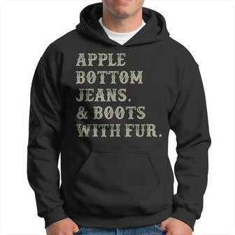 Apple Bottom Jeans And Boots With Fur Hoodie - Seseable