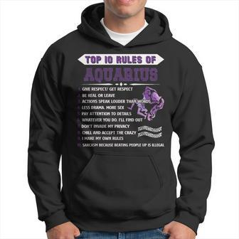 Aquarius Zodiac Birthday Top 10 Rules Of Aquarius Hoodie | Mazezy