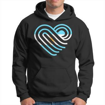 Argentina Sun Of May Heart Argentinian Pride Argentina Flag Hoodie | Mazezy
