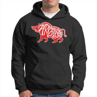 Arkansas Hog Hunting Animal Wild Boar Vintage Hoodie - Thegiftio UK