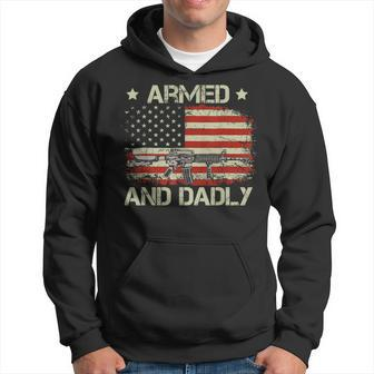 Armed And Dadly Funny Dadly Fathers Day Hoodie | Mazezy DE