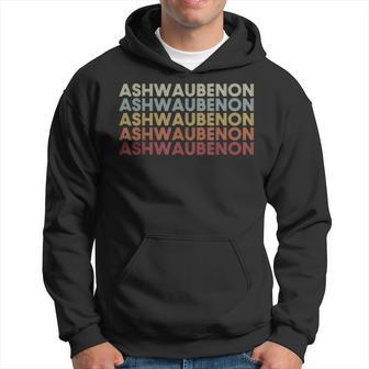 Ashwaubenon Wisconsin Ashwaubenon Wi Retro Vintage Text Hoodie | Mazezy