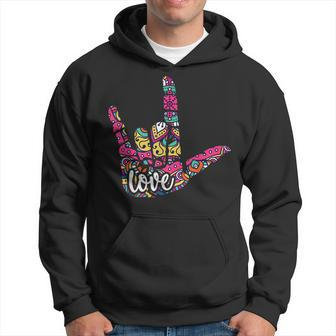 Asl Sign Language I Love You American Sign Language Hoodie | Mazezy