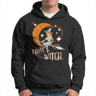 Atomic Witch Pinup Girl Retro Vintage Sexy Halloween Halloween Funny Gifts Hoodie | Mazezy