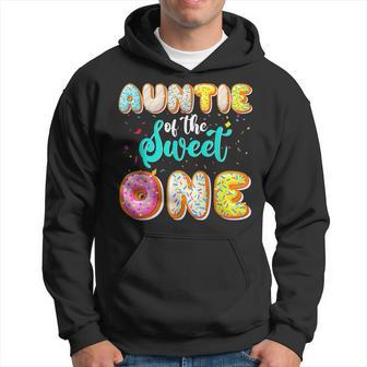 Auntie Of The Sweet One 1St Birthday Family Donut Birthday Hoodie - Seseable