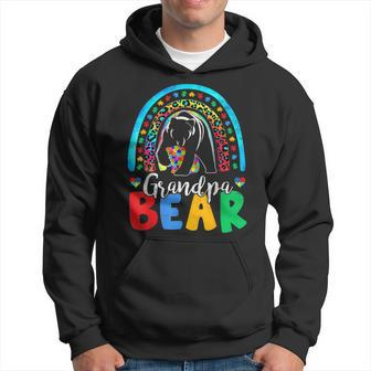 Autism Awareness Month Grandpa Bear Support Autistic Adults Hoodie | Mazezy