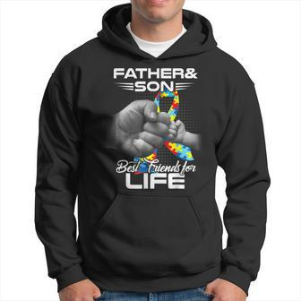 Autism Dad Father And Son Best Friends For Life Autism Hoodie | Mazezy