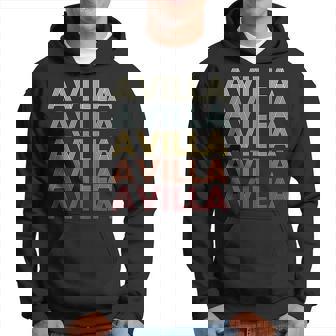 Avilla Indiana Avilla In Retro Vintage Text Hoodie | Mazezy