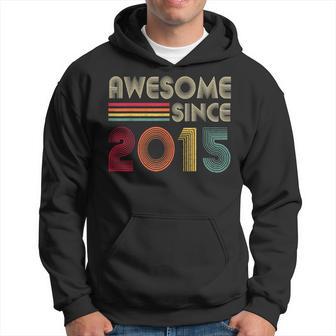 Awesome Since 2015 7Th Birthday Retro Hoodie - Thegiftio UK