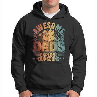Awesome Dads Explore Dungeons Rpg Gaming & Board Game Dad Hoodie - Seseable