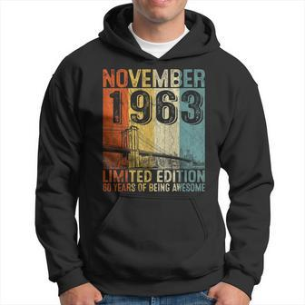 Awesome Since November 1963 Vintage 60Th Birthday Men Hoodie - Seseable