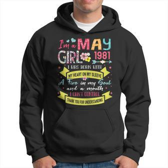 Awesome Since 1981 40Th Birthday Im A May Girl 1981 Hoodie | Mazezy