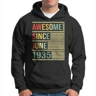Awesome Since June 1935 Vintage 1935 84 Birthday Hoodie | Mazezy