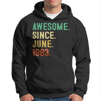 Awesome Since June 1983 40Th Birthday 40 Years Old Gifts Men Hoodie | Mazezy DE