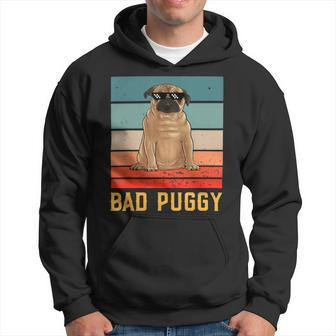 Bad Puggy Funny Pug Lover Gifts Bad Puggy Hoodie - Monsterry AU