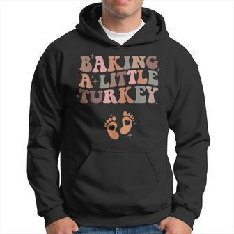 Baking A Little Turkey Pregnancy Announcement Baby Reveal Hoodie - Seseable