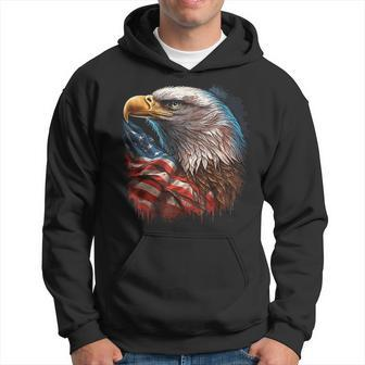 Bald Eagle Mullet American Flag Patriotic 4Th Of July Gift Hoodie | Mazezy