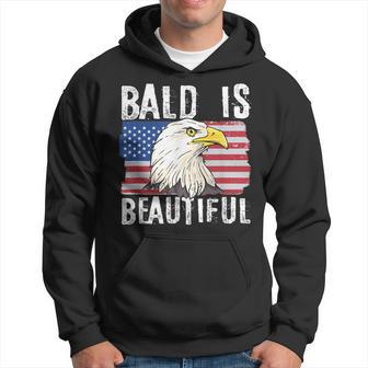 Bald Is Beautiful 4Th Of July Independence Day Bald Eagle Hoodie | Mazezy