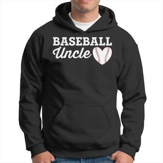 Baseball Uncle Love Heart Baseball Sports Hoodie | Mazezy