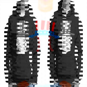 Baseball Uncle Sam Hat Cool 4Th Of July Usa Flag Umpire Gift Hoodie | Mazezy