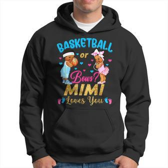 Basketball Or Bows Mimi Loves You Gender Reveal Pink Blue Hoodie | Mazezy CA