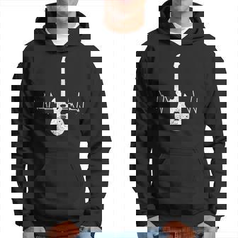 Bass Guitar Player Heartbeat For Fathers Day Dad Hoodie | Mazezy