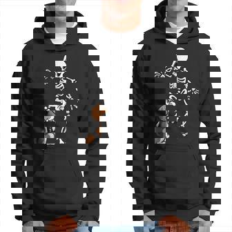 Beagle Biting Skeleton Leg Halloween Dog Halloween Funny Gifts Hoodie | Mazezy