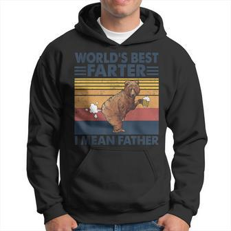 Bear Worlds Best Farter I Mean Father Vintage Retro Hoodie | Mazezy