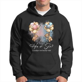 Bears Balloons Grandpa Can Bearly Wait Gender Reveal Hoodie | Mazezy