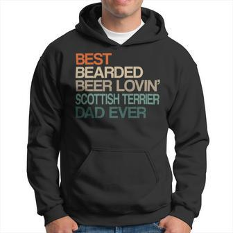 Beer Best Bearded Beer Lovin Scottish Terrier Dad Fathers Day Hoodie - Monsterry AU