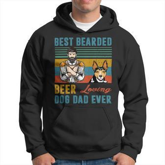 Beer Best Bearded Beer Loving Dog Dad Rat Terrier Personalized Hoodie - Monsterry