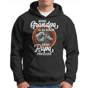 Being Grandpa Is An Honor Being Papa Is Priceless Father Day Hoodie | Mazezy