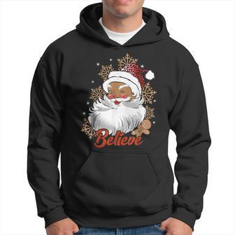 Believe Afro Santa African American Christmas Black Pride Hoodie - Thegiftio UK