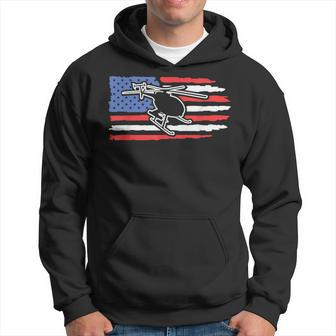Bell Flight Patriotic Helicopter American Flag Hoodie | Mazezy