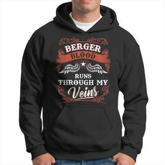Berger Blood Runs Through My Veins Family Christmas Hoodie - Seseable