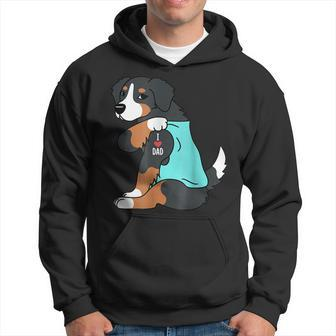 Bernese Mountain Dog I Love Dad Funny Dog Fathers Day Gift For Mens Hoodie - Seseable