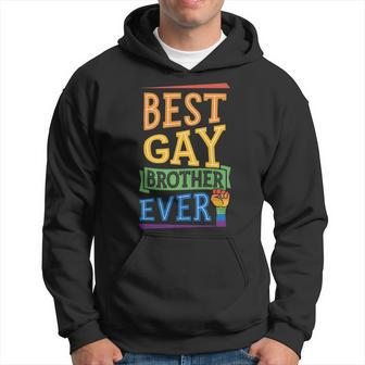 Best Gay Brother Ever Cute Funny Gay Pride Stuff Sibling Hoodie | Mazezy