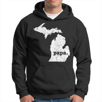 Best Papa Michigan T Funny Grandpa Hoodie | Mazezy